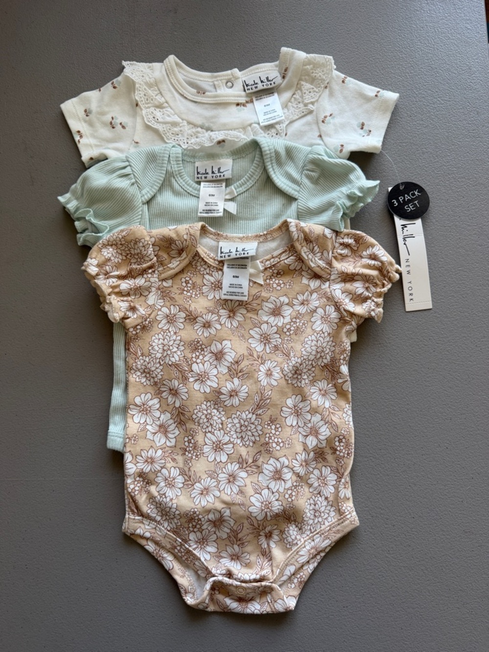 Nicole Miller 6-9M Onesies